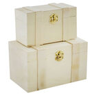 Natural Wooden Nested Chests: Pack of 2 image number 1