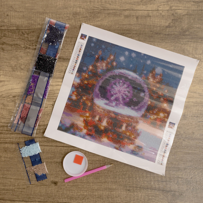 Christmas Diamond Art Kit: Snowglobe image number 2