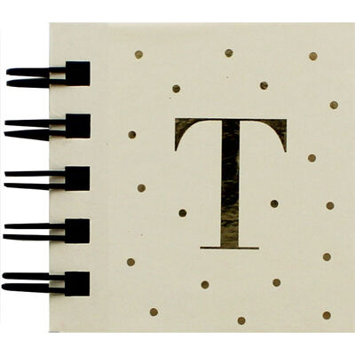 Personalised Letter T Sticky Notes Book image number 1