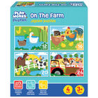 PlayWorks On The Farm 4-in-1 Jigsaw Puzzle Set image number 1