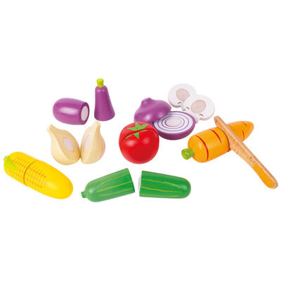PlayWorks Wooden Vegetable Chopping Play Set image number 1