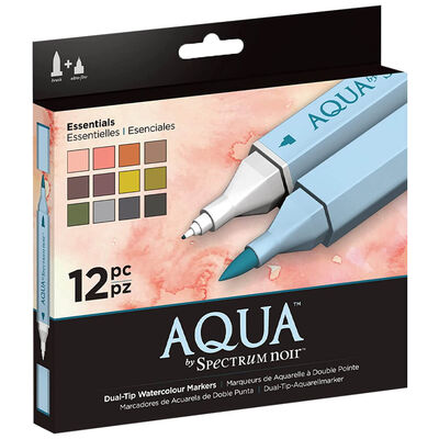 Spectrum Noir Essentials Watercolour Aqua Markers: Pack of 12 From 18. ...
