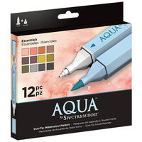 Spectrum Noir Essentials Watercolour Aqua Markers: Pack of 12