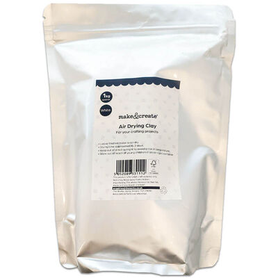 White Air Drying Clay: 1kg image number 1