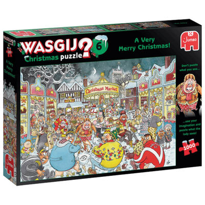 Wasgij Christmas 6 A Very Merry 1000 Piece Jigsaw Puzzle image number 1