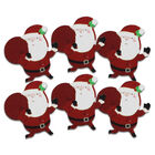 Wooden Santa Toppers Pack of 6 image number 1