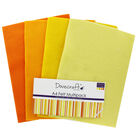 Yellow And Orange A4 Felt Sheets: Pack of 8 image number 1