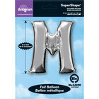 34 Inch Silver Letter M Helium Balloon image number 2