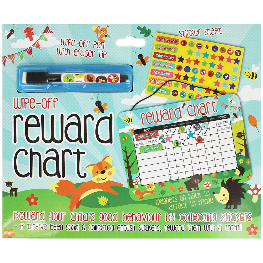 Star Stickers & Pen MAGNETIC Reward Chart Set Xmas Girls Behaviour Reward Chart 