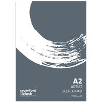 A2 Crawford & Black Artist Sketch Pad: 15 Sheets