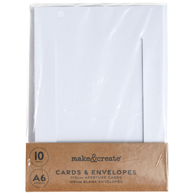 A6 Window Pane Cards and Envelops: Pack of 10 image number 2