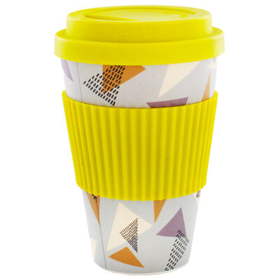 Retro Diamond Bamboo Eco Travel Mug image number 1