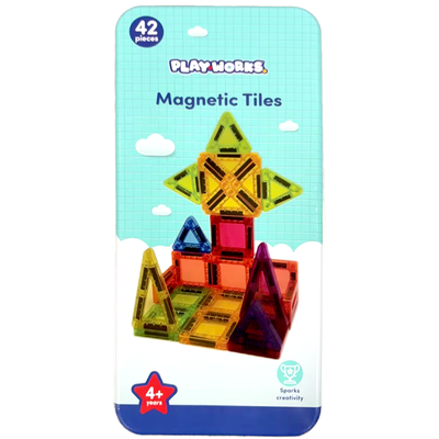 Playworks Magnetic Tiles Tin image number 1
