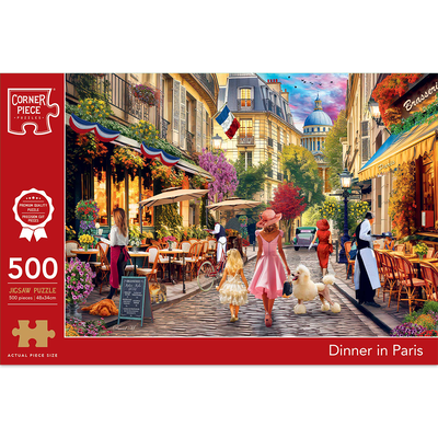 Dinner in Paris 500 Piece Jigsaw Puzzle image number 1