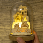Christmas Light Up Wooden Snowglobe image number 2