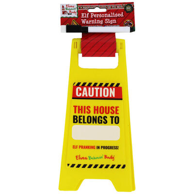 Elves Behavin' Badly Mini Warning Sign: Assorted image number 1