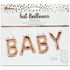 Air-Filled Rose Gold Baby Foil Balloon image number 2