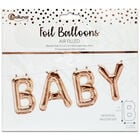 Air-Filled Rose Gold Baby Foil Balloon image number 2