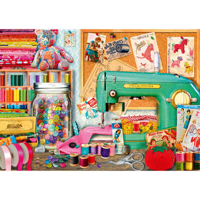 The Sewing Desk 500 Piece Jigsaw Puzzle image number 2