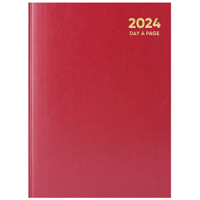 A6 2024 Hardcase Day a Page Diary: Red image number 1