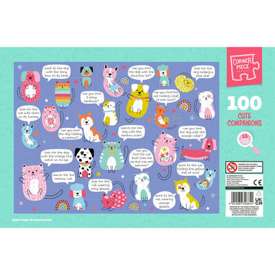 Cute Companions 100 Piece Search & Find Jigsaw Puzzle image number 3
