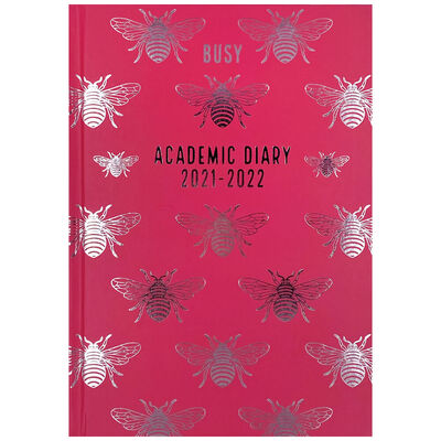 A5 Pink Bee 2021-2022 Day a Page Diary image number 1