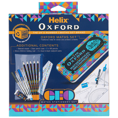 Helix Oxford Geo Maths Stationery Set: Orange image number 1