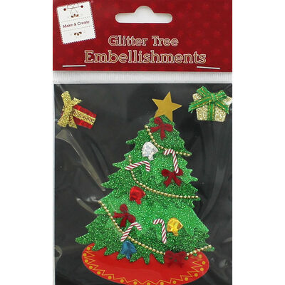 Large Glitter Christmas Tree Embellishment image number 1