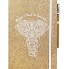 A5 Case Bound Elephant Notebook with Black Pen image number 1