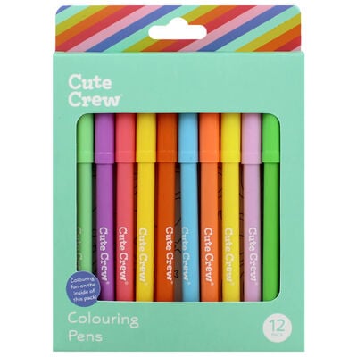Cute Crew Colouring Pens: Pack of 12 image number 1