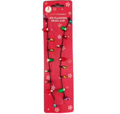 LED Christmas Flashing Necklace image number 1