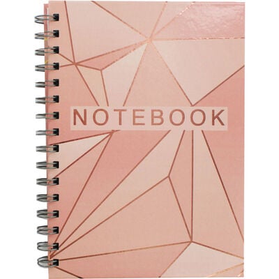 A5 Wiro Rose Gold Foil Lined Notebook image number 1