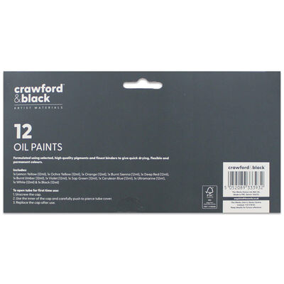 Crawford & Black Oil Pastels Set: Pack of 12 From 3.00 GBP