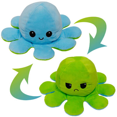 Reversible Octopus Plush Toy: Blue & Green | The Works