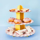 Gingham 3 Tier Pink Cake Stand image number 2