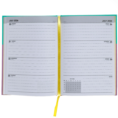 A5 Colour Block 2026 Week to View Casebound Diary image number 3