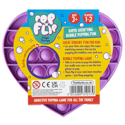 Pop ‘N’ Flip Bubble Popping Fidget Game: Assorted Heart image number 6
