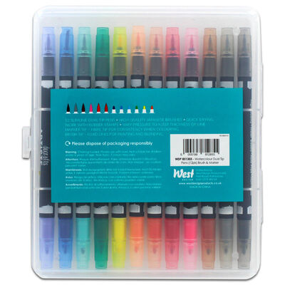 West Design Art Watercolour Dual Tip Pens: Pack of 12 image number 4