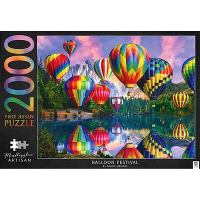 Mindbogglers Artisan In the Jungle & Balloon Festival 2000 Piece Jigsaw Puzzle Bundle image number 3