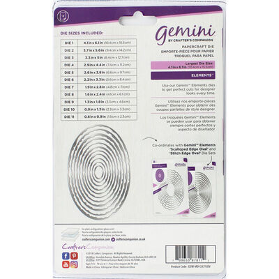 Gemini Elements Metal Die Set - Torn Edge Oval image number 4