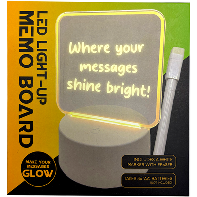 LED Light Up Memo Board With Pen image number 1