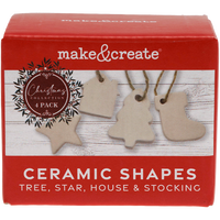 Blank Ceramic Shapes: Pack of 4