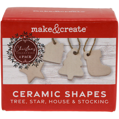 Blank Ceramic Shapes: Pack of 4 image number 2