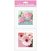 Floral Designs Square Notecards and Envelopes Set: Assorted
