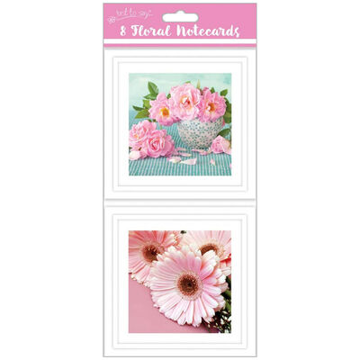 Floral Designs Square Notecards and Envelopes Set: Assorted image number 1