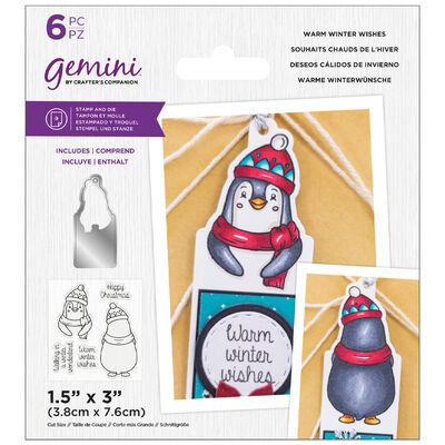 Gemini Stamp & Die Set: Warm Winter Wishes image number 1