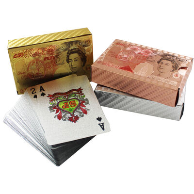 Metallic 50 Pound Note Style Playing Cards - Assorted image number 2