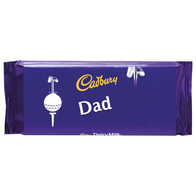 Cadbury Dairy Milk Chocolate Bar 110g - Dad Golf image number 1