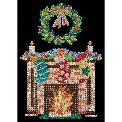 Christmas Sequin Craft Kit: Fireplace image number 3