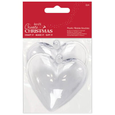 Fill Your Own Heart Shaped Baubles: Pack of 2 image number 1